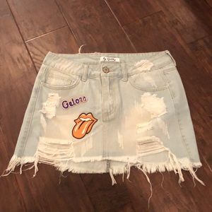 By Gabby Florida Gators Denim Mini Skirt (Small)